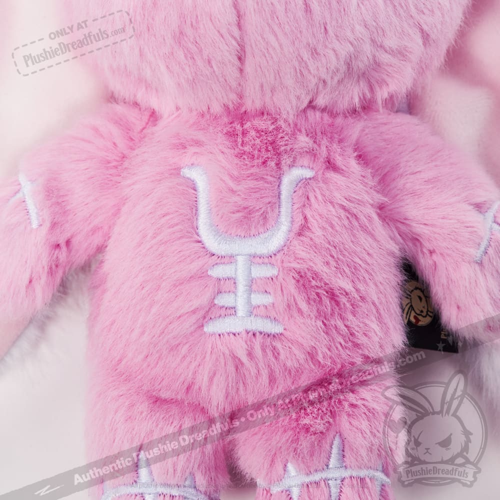 Plushie Dreadfuls - Pink Anxiety Rabbit Plush Keychain Accessory - Image 6
