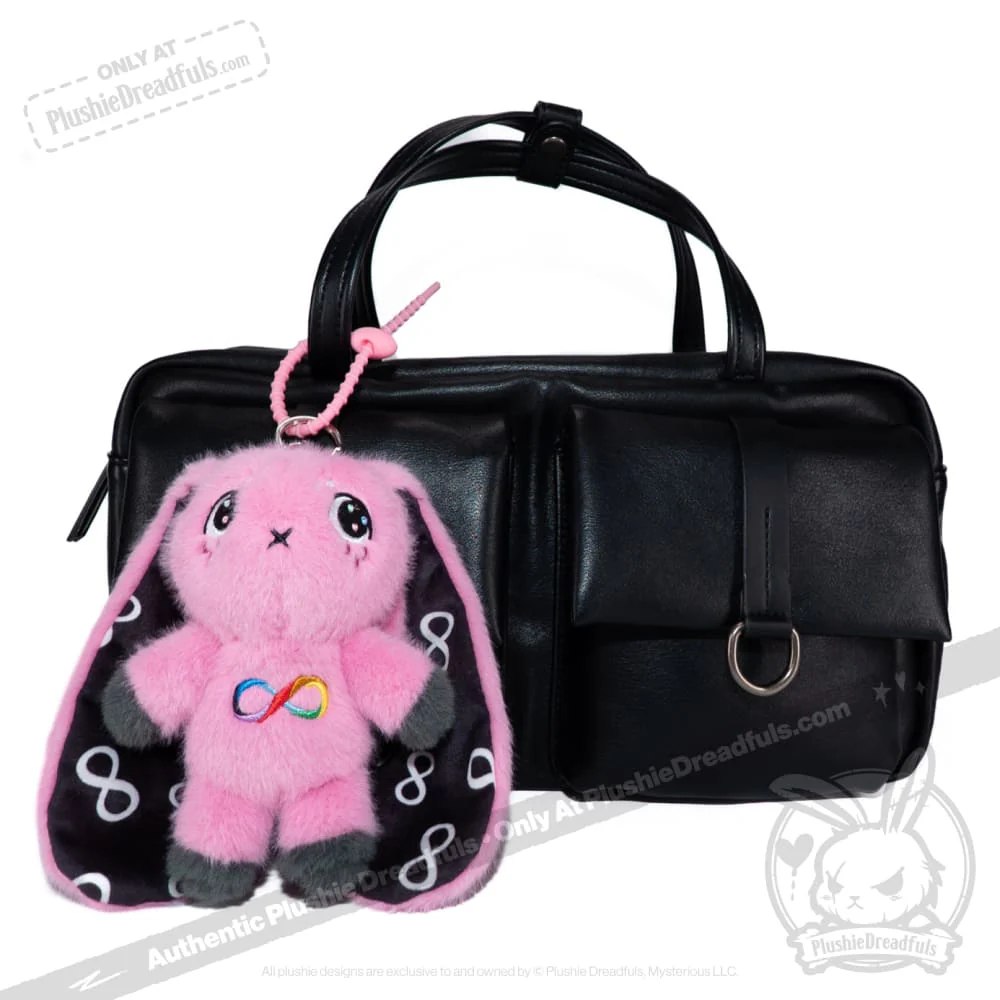 Plushie Dreadfuls - Pink Autism Rabbit Plush Keychain Accessory - Image 7