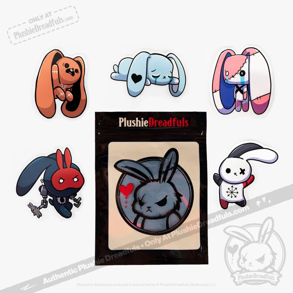 Plushie Dreadfuls Vinyl Sticker Pack Vol. 1 - Image 3