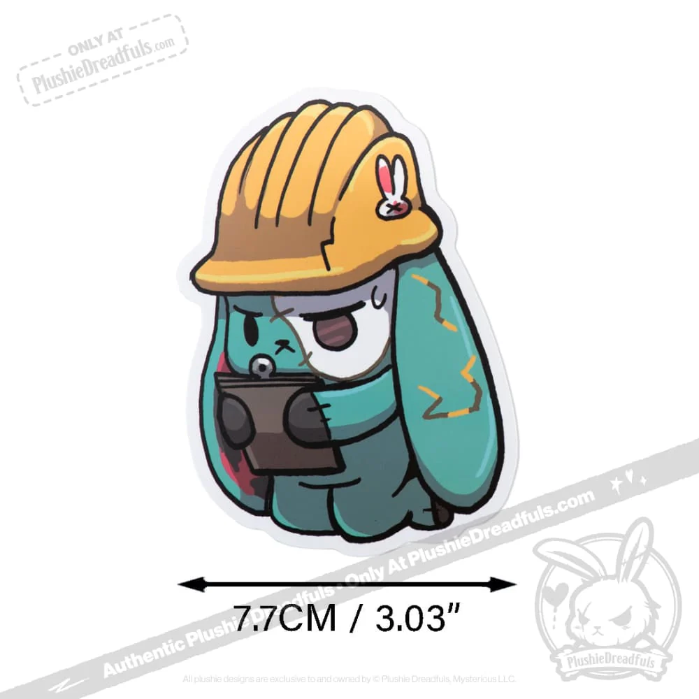 Plushie Dreadfuls Vinyl Sticker Pack Vol. 3 - Buns At Work - Image 7