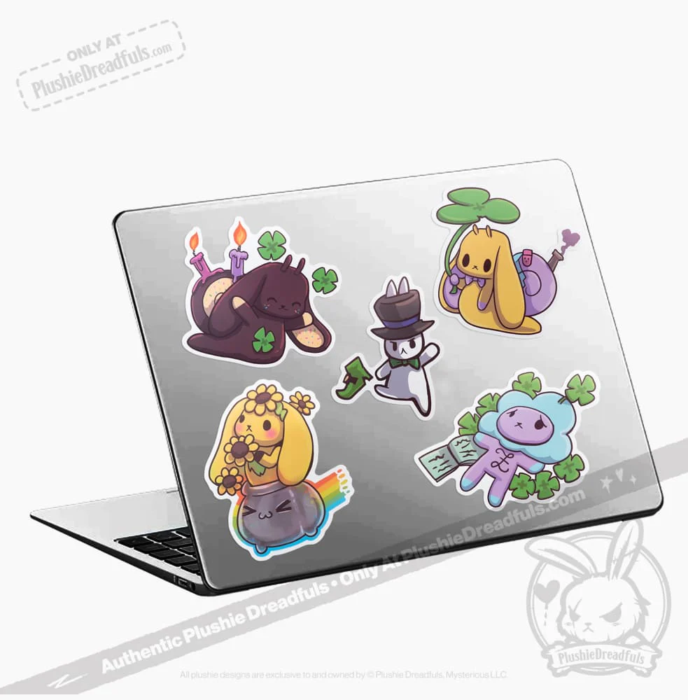 Plushie Dreadfuls Vinyl Sticker Pack Vol. 4 - Lucky Buns - Image 2