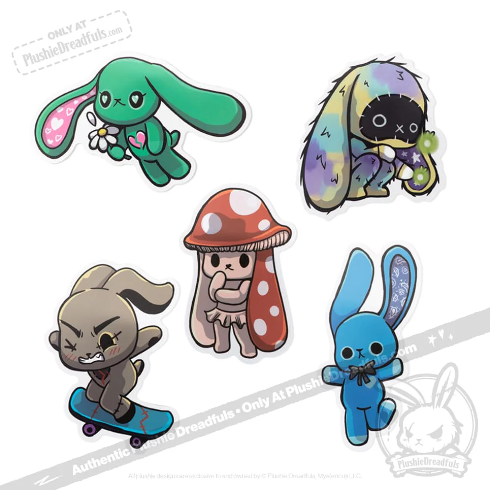 Plushie Dreadfuls Vinyl Sticker Pack Vol. 5 - Daydreaming Pack - Image 5