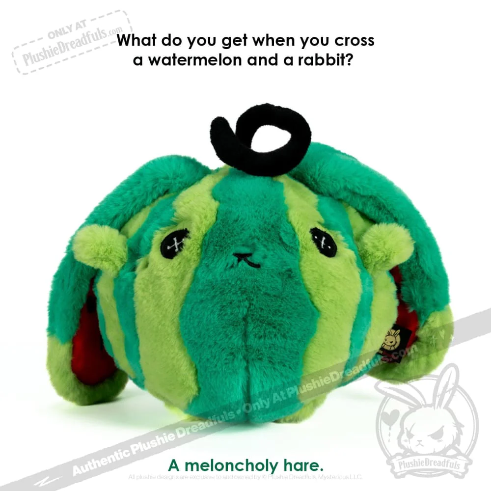 Plushie Dreadfuls -  Watermelon Rabbit - Plush Stuffed Animal - Image 16
