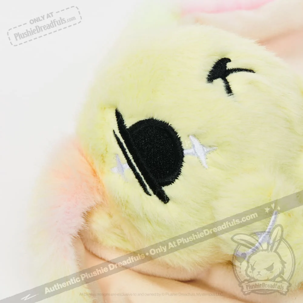 Plushie Dreadfuls -Yellow Anxiety Rabbit Plush Keychain Accessory - Image 3
